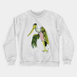 Bathing Stork Crewneck Sweatshirt